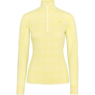 Kari Traa Дамско мериносово термобельо Kari Traa Women's Rose Half-Zip Merino base layer - Mellow Yellow (115-1317-2714)