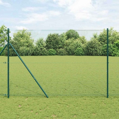 vidaXL Zemní upevnění svařované drátěné ploty 10 x 1,5 m Zelená