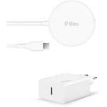 Ttec Безжично зарядно 220V ttec AirCharger M+ MagSafe с адаптер - Бяло