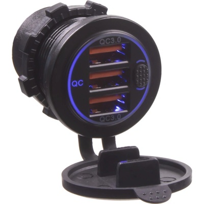 34658 3x USB zásuvka 12/24V, QC3.0 (QuickCharge)