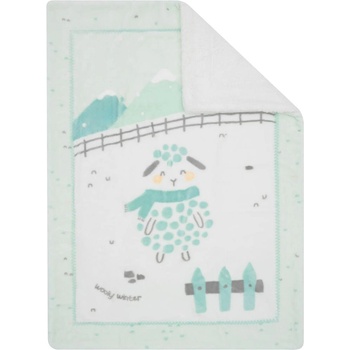 KikkaBoo Супер меко бебешко одеяло с шерпа 110/140 см Sleepy Sheep (kikka-31103020148)