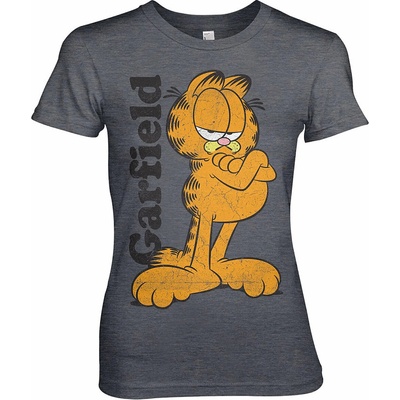 Garfield tričko Garfield Girly Dark Heather – Zboží Dáma