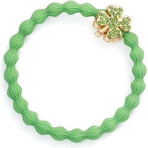 By Eloise London Gold Diamanté Clover Leaf Apple Green