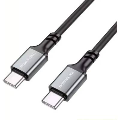 BOROFONE Кабел за данни / зареждане - Borofone (BX83) - Type-C към Type-C, силикон, Universal 60W, 1m - Черен