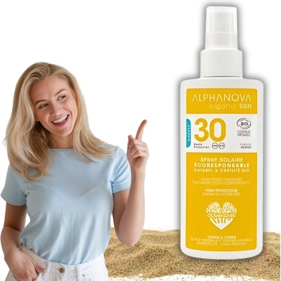 Alphanova Sun opaľovací spray SPF30 125 ml