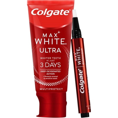Colgate Max White Overnight bělicí pero 2,5 ml + Max White Ultra Multiprotect 50 ml – Zboží Dáma