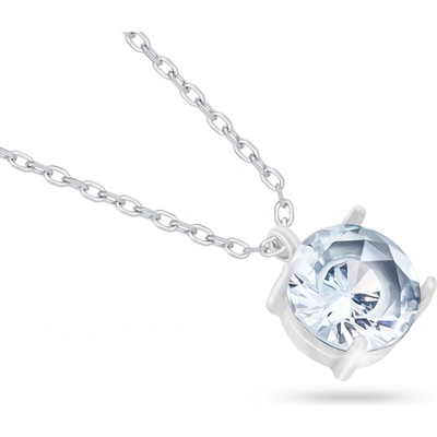 Biju Řetízek z chirurgické oceli s přívěskem, kulatý zirkon 3001803