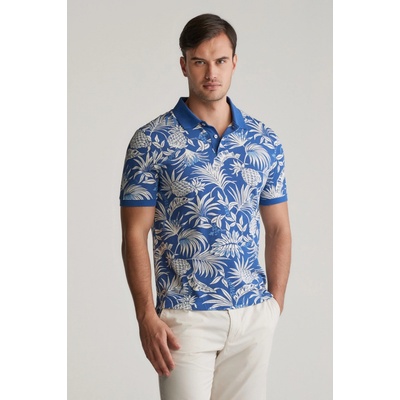 Gant Printed SS Polo rich blue
