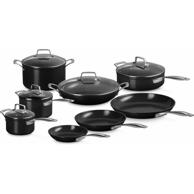 Le Creuset 51827000010098 Sada hrnců a pánví , nepřilnavá, hliníková, černá, 8 díl.