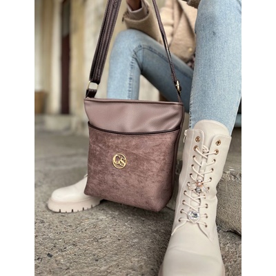 Grosso Hnedocrossbody kabelka GS-103-taupe/brown sivá