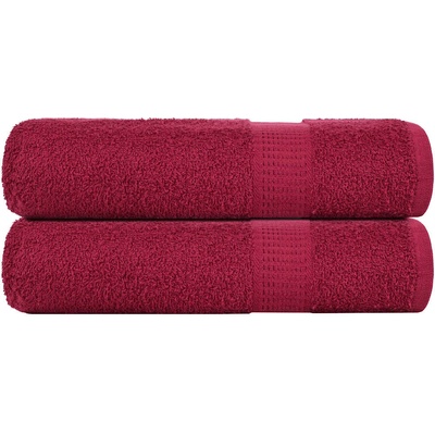 vidaXL Кърпи за душ FROGN 2 бр Бордо 70x140 см 360 gsm (136737)