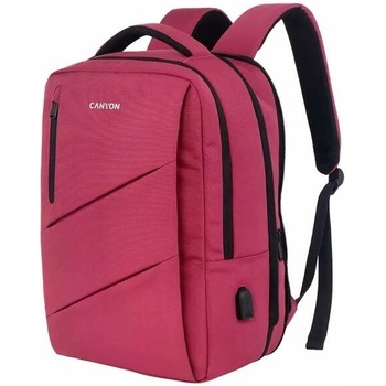 Canyon BPE-5, batoh pre 15,6´´ notebook, 22l, vodeodolný, 7 vreciek, USB-A nabíjací port, červená CNS-BPE5BD1