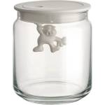 Alessi Кухненски буркан за съхранение GIANNI 750 мл, с бял капак, стъкло, Alessi (ALAMDR04W)
