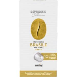 Caffitaly Кафе капсули Caffitaly Espresso Brasile съвместими с Nespresso, 10бр