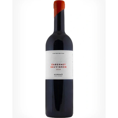 Korbaš Rodinné vinárstvo Limited Cabernet Sauvignon suché červené 2018 14,5% 0,75 l (čistá fľaša)