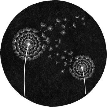 Mila Home Черен кръгъл килим подходящ за пране и за прахосмукачки роботи ø 100 cm Comfort - Mila Home (HaliYuv-Comfort-8296-100x100)