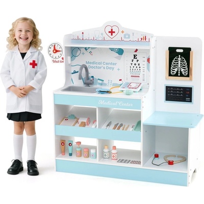 Costway Дървен докторски комплект, Медицински център, Costway