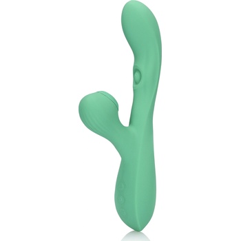 Image 1 of Loveline Pulse Wave & Tongue Flickering Rabbit Vibrator Blue Grass