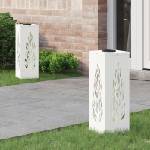vidaXL Соларна LED светлина за пътека 2 бр. Топло бяло 18 x 18 x 50 см (879794)
