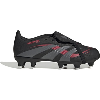 Adidas Детски футболни бутонки Adidas Predator League Fold-Over Tongue Childrens Soft Ground Football Boots - Black/Grey