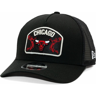 New Era NBA Felt Patch 9FORTY M-CROWN A-Frame Trucker Chicago Bulls Black