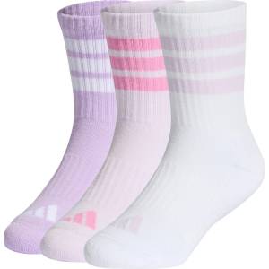 adidas Детски спортни чорапи adidas Kid's 3-Stripes Concept Crew 3-Pack Sports socks - Powder Plum / White / Ice Lavender - размер 19-21 (EU) (207-1484-0311)