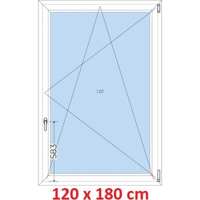 Soft Plastové okno 1200 x 1800 mm otevíravé a sklopné Bílá