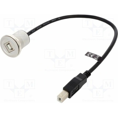 Delock 88182 USB 2.0 USB B zásuvka USB B vidlice 0,3m černý
