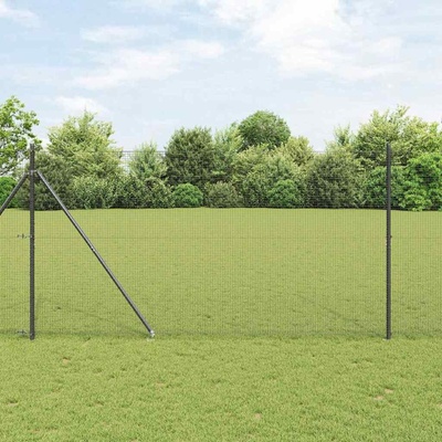 vidaXL Svařované drátěné ploty s hroty 11 x 1,5 m Ocel potažená PVC
