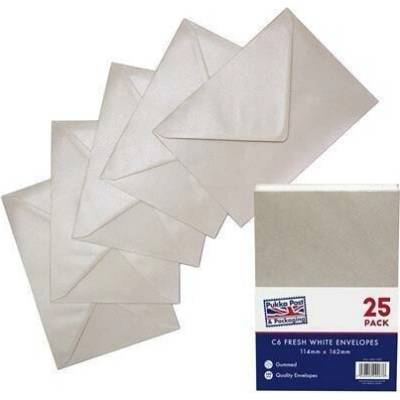 Obálky "White", bílá, C6, pogumovaný povrch, PUKKA PAD 9067-ENV