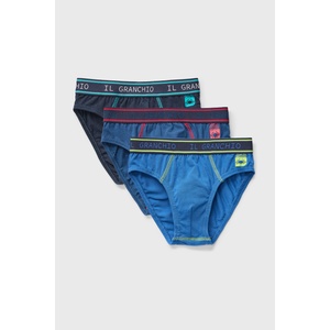 Il Granchietto 3PACK памучни слипове за момчета Royal (3packGS4155_sli)
