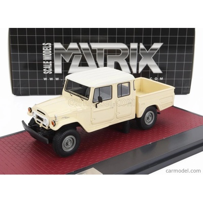 Matrix scale models Toyota Hj45 Land Cruiser Crew Cab Pick-up 1979 Krémově Bílá 1:43