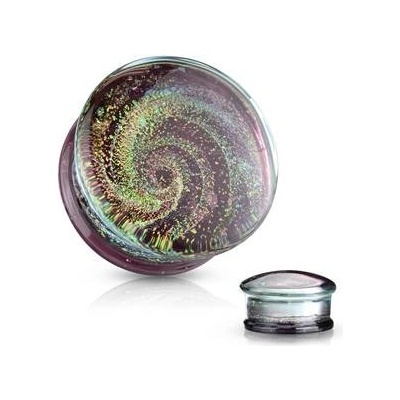 Šperky4U skleněný plug do ucha GALAXY PL01252-06