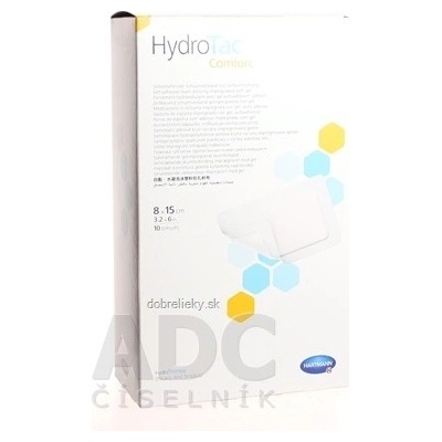 HydroTac Comfort - krytie na rany penové hydropol. impregnovane gelom, samolepiace, 20x20 cm 3 ks