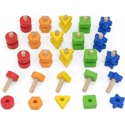 Popron.cz Dřevěné šrouby a matice v sáčku