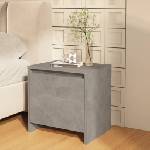 vidaXL Нощно шкафче, бетонно сиво, 45x34x44, 5 см, инженерно дърво (809871)