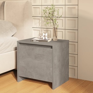 vidaXL Нощно шкафче, бетонно сиво, 45x34x44, 5 см, инженерно дърво (809871)