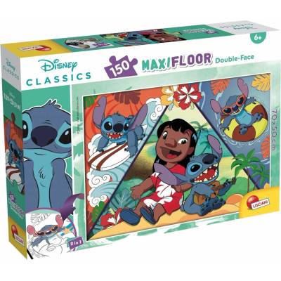 Lisciani Maxi Podlahové Oboustranné Lilo & Stitch 150 dílků
