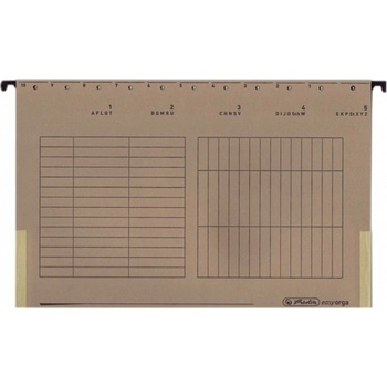 Image 1 of Herlitz Папка картотека Herlitz Easyorga, V-образна, изработена от картон, с метални шини, бежова, 5бр. в опаковка (OK1285)