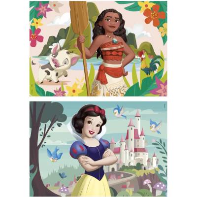 Educa - Puzzle 2x50 Vaiana and Snow White - 40 - 99 piese