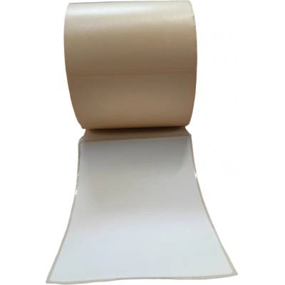 Termo Etiketa 100 mm x 150 mm, Perforácia, Thermo eco, Biela, Dutinka 25 mm, 500 ks/kotúč, Vnútorný návin, Permanentné lepidlo, Priemer kotúča 118 mm