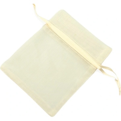 Dárkový pytlík 9x11 cm organza 36 vanilková, 10 ks