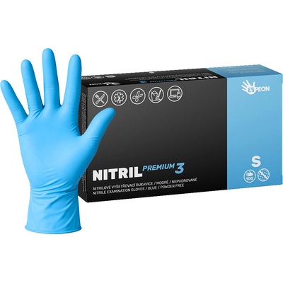 Espeon Nitril Premium 3 nepúdrované modré 100 ks