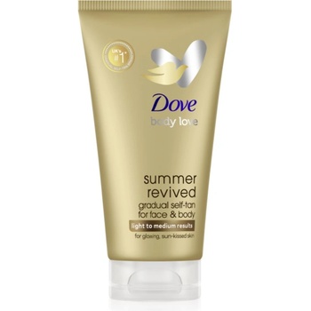 Image 1 of Dove DermaSpa Summer Revived бронзиращ лосион за лице и тяло цвят Fair 75ml