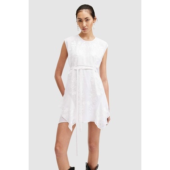 AllSaints Рокля AllSaints AUDRINA EMB DRESS в бяло къса разкроена W179DA (W179DA)