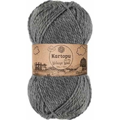 Příze Melange Wool K1002 šedá