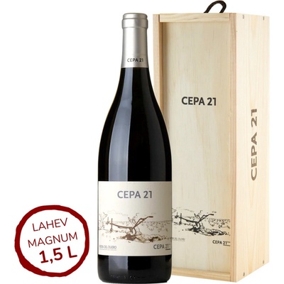 Cepa 21 Magnum suché červené 2019 14,5% 1,5 l (dřevěná kazeta)