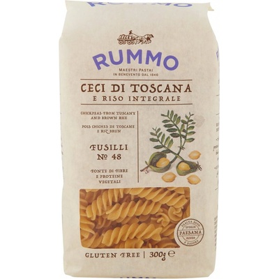 Rummo bezlepkové cestoviny Fusilli No.48 toskánsky cícer a celozrnná ryža 300 g
