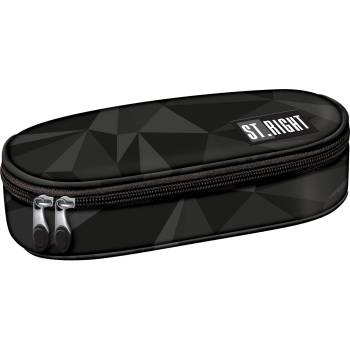 ST.RIGHT Овален ученически несесер St. Right Geometric Grey - С 1 цип (PC01)