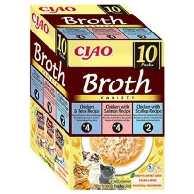 Chúru Cat BOX Broth Chicken Tuna & Chicken Salmon & Chicken Scallop 10 x 40 g